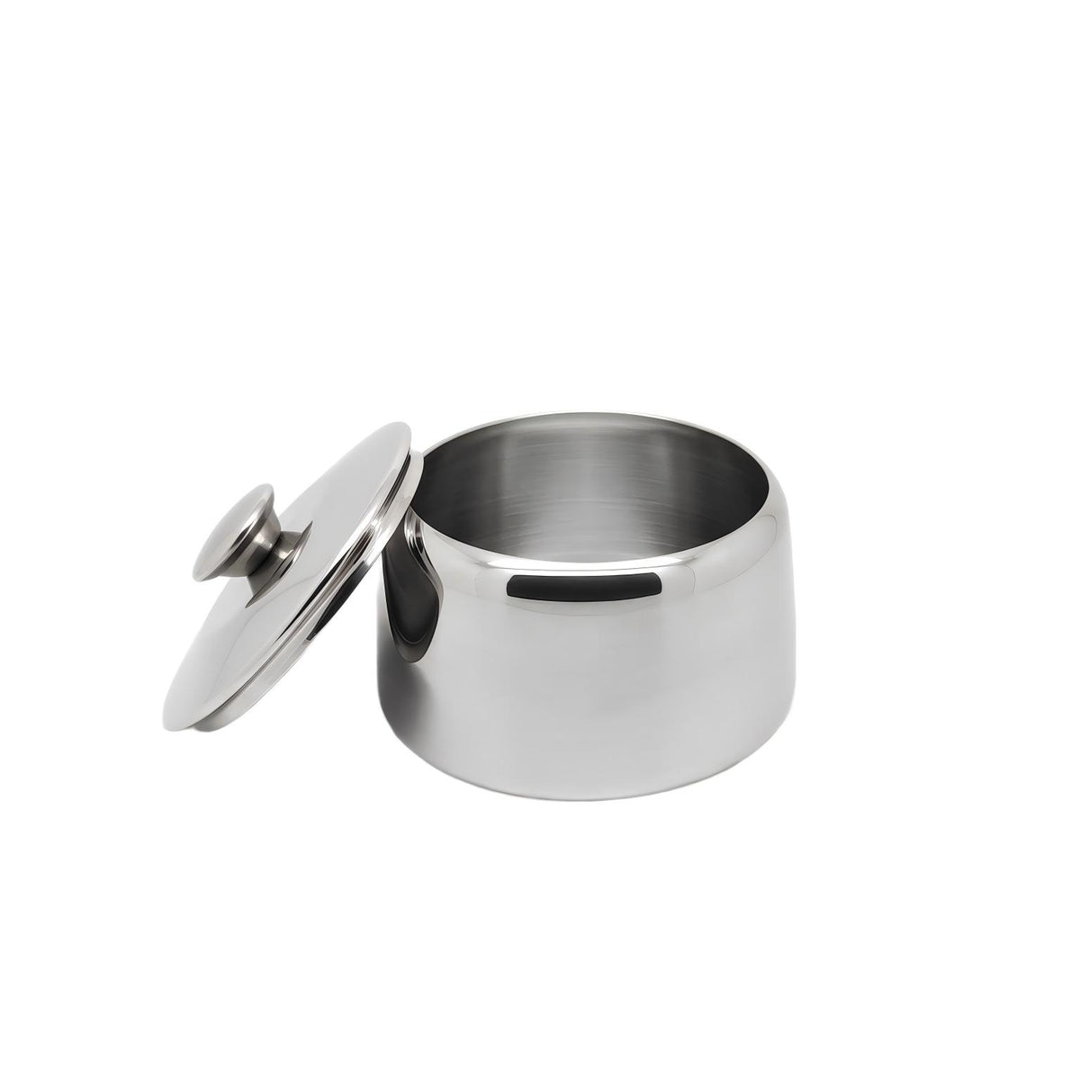 Si-Lite Sugar Bowl with Cover — 304 stainless steel, mirror polished, W87 × 69 mm, 0.23 L