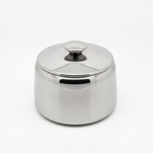 Si-Lite Sugar Bowl with Cover — 304 stainless steel, mirror polished, W87 × 69 mm, 0.23 L