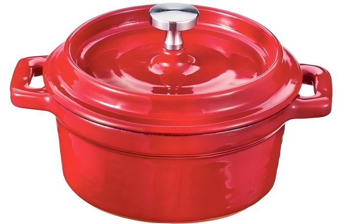 Wudengberg Cast Iron Mini Round Saucepot with Lid – 10 cm (3.9 in) · 0.25 L (0.3 qt)