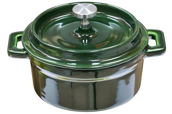 Cast Iron Mini Round Saucepot with Lid – 10 cm (3.9 in) · 0.25 L (0.3 qt)