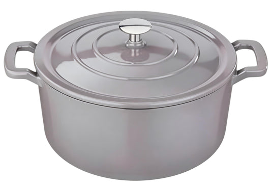Wudengberg Cast Iron Round Casserole with Lid – 20 cm (7.9 in) · 2.7 L (2.9 qt)