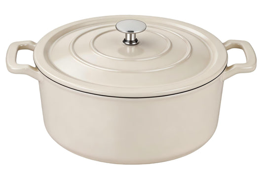 Wudengberg Cast Iron Round Casserole with Lid – 27 cm (10.6 in) · 6.7 L (7.1 qt)
