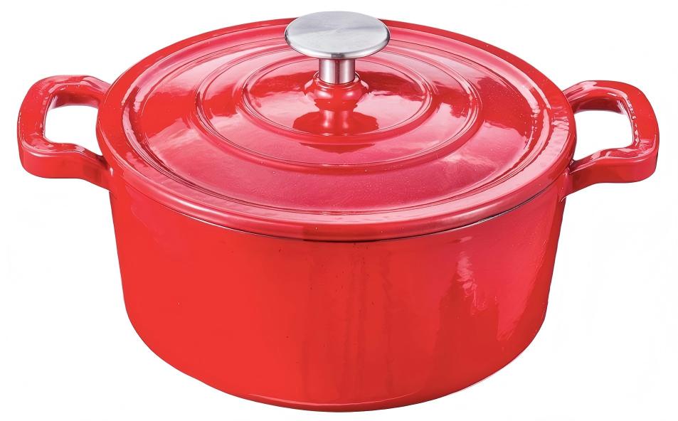 Wudengberg Cast Iron Round Casserole with Lid – 30 cm (11.8 in) · 8.3 L (8.8 qt)
