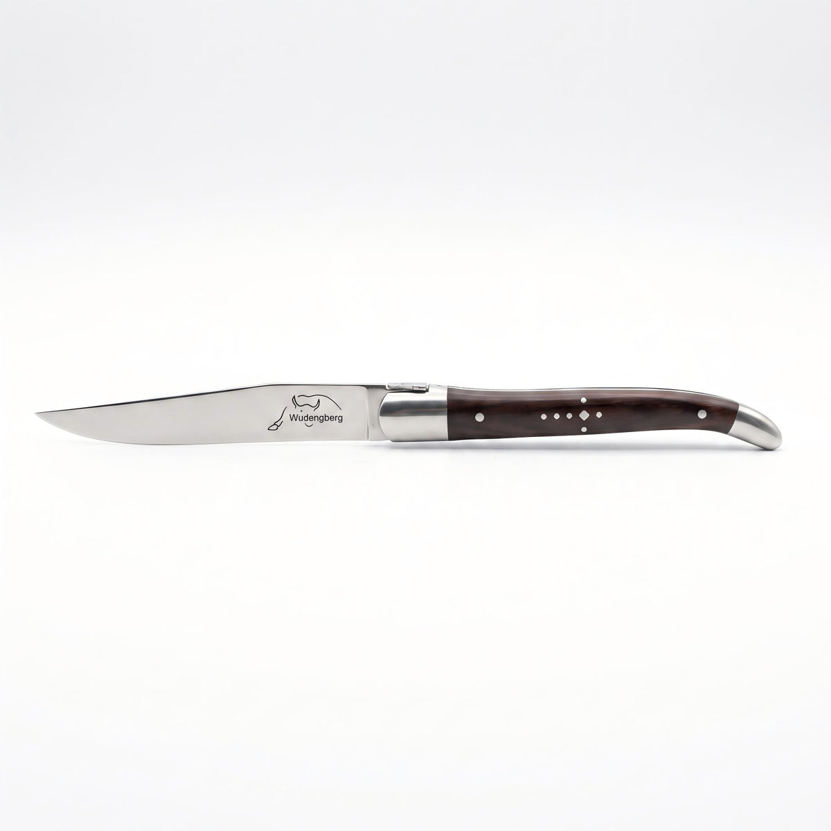 Wudengberg steak knife with dark rosewood wooden handle, 23 cm