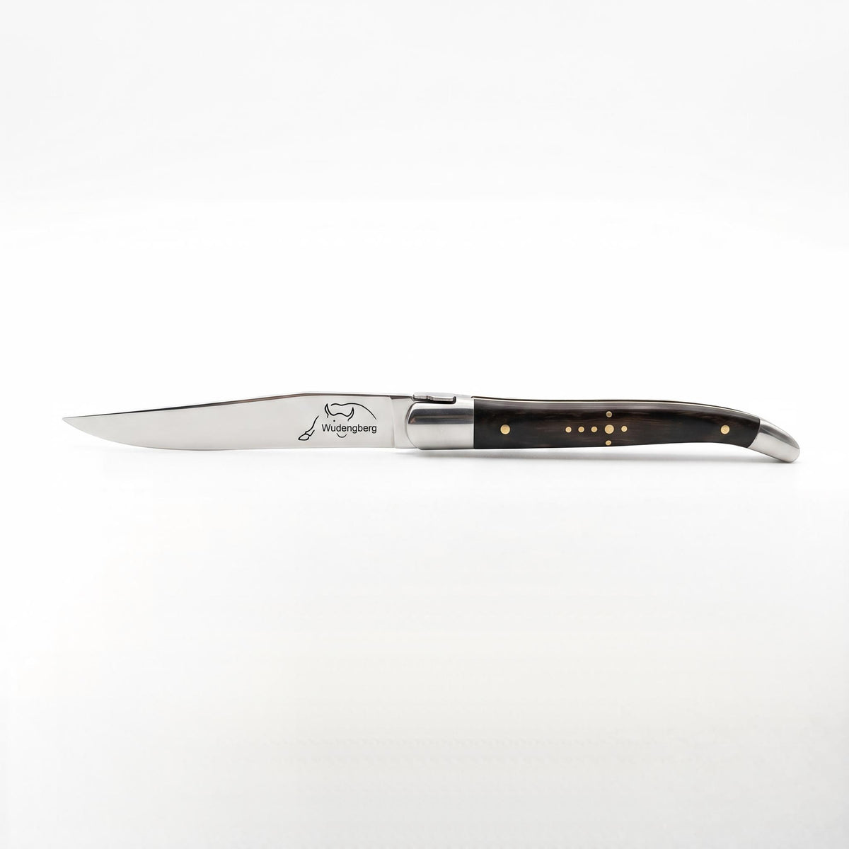 Wudengberg steak knife with black ebony wooden handle, 23 cm